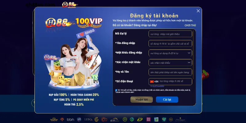 Cách đăng ký và thao tác QH88 đăng nhập nhanh chóng