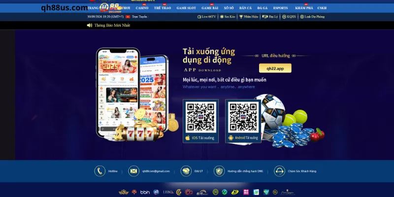 Hướng dẫn tải app QH88 chi tiết cho điện thoại (iOS/Android)